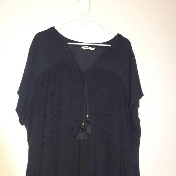 Sonoma Black Tiered Boho Maxi Dress 2X - Picture 4 of 15